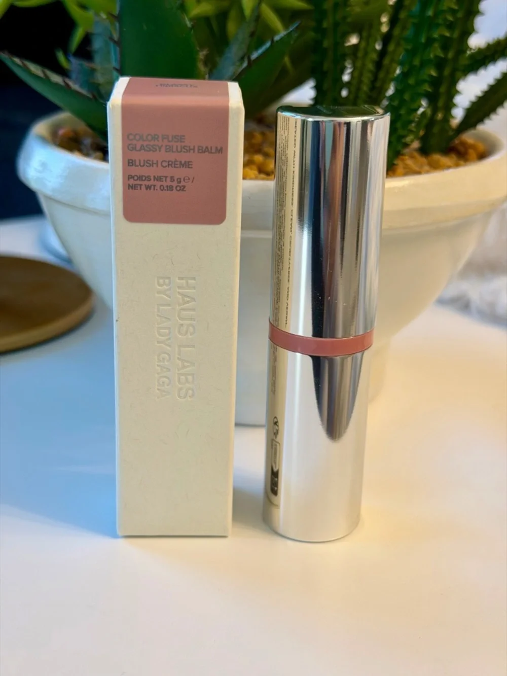 HAUS LABS By Lady Gaga Blush Balm Stick In Gassy Hibiscus (Deep Mauve)